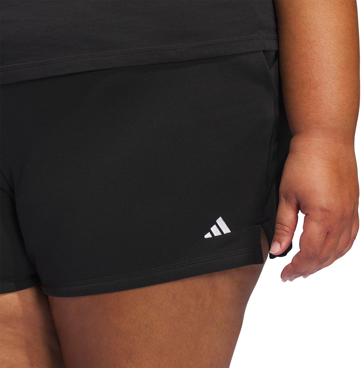 image:imageadidas Womens Essentials Small Logo Feelcozy ShortsBlackWhite
