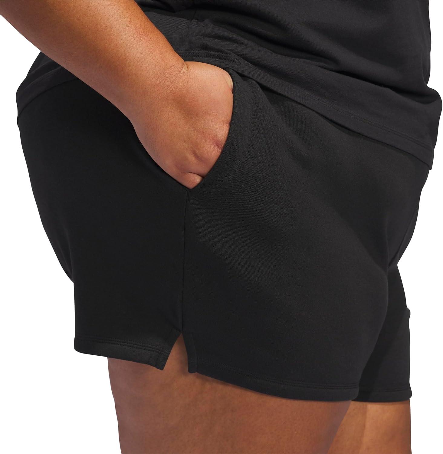 image:imageadidas Womens Essentials Small Logo Feelcozy ShortsBlackWhite
