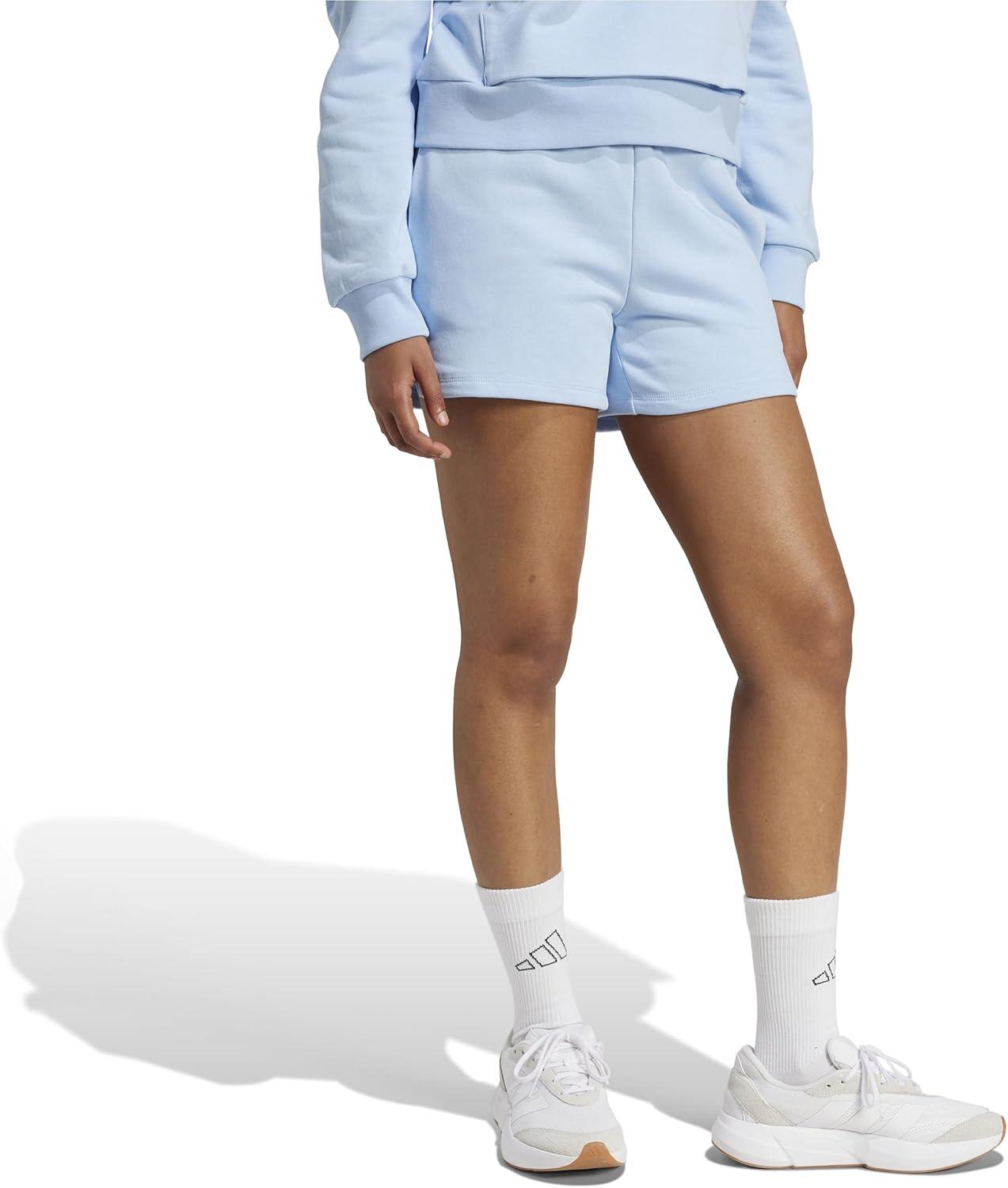 image:imageadidas Womens Essentials Small Logo Feelcozy ShortsBlueWhite