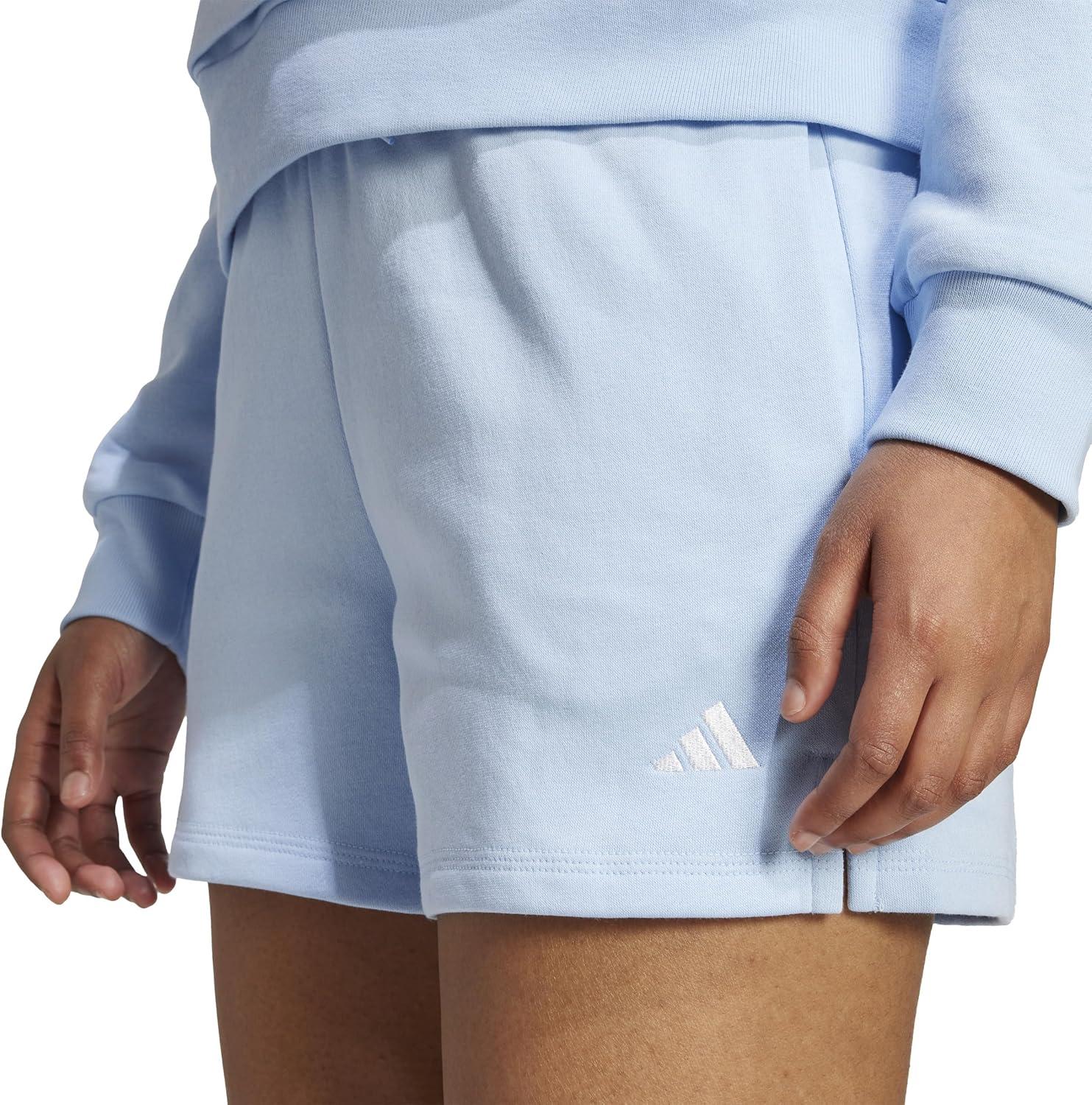 image:imageadidas Womens Essentials Small Logo Feelcozy ShortsBlueWhite