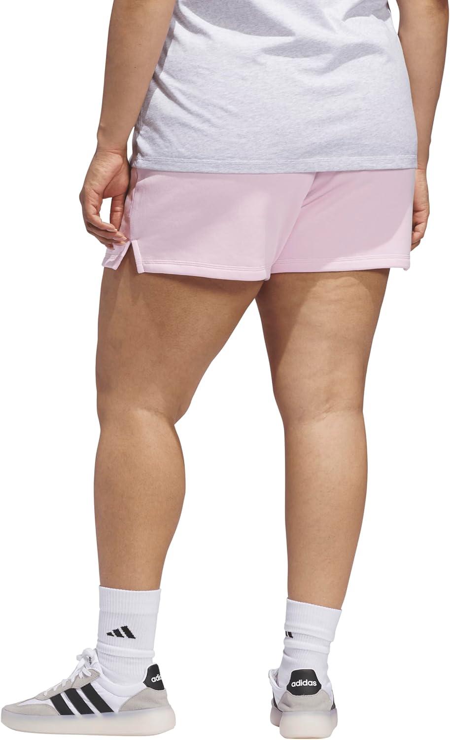 image:imageadidas Womens Essentials Small Logo Feelcozy ShortsClear Pink