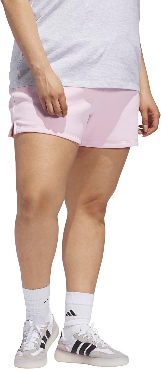 image:imageadidas Womens Essentials Small Logo Feelcozy ShortsClear Pink