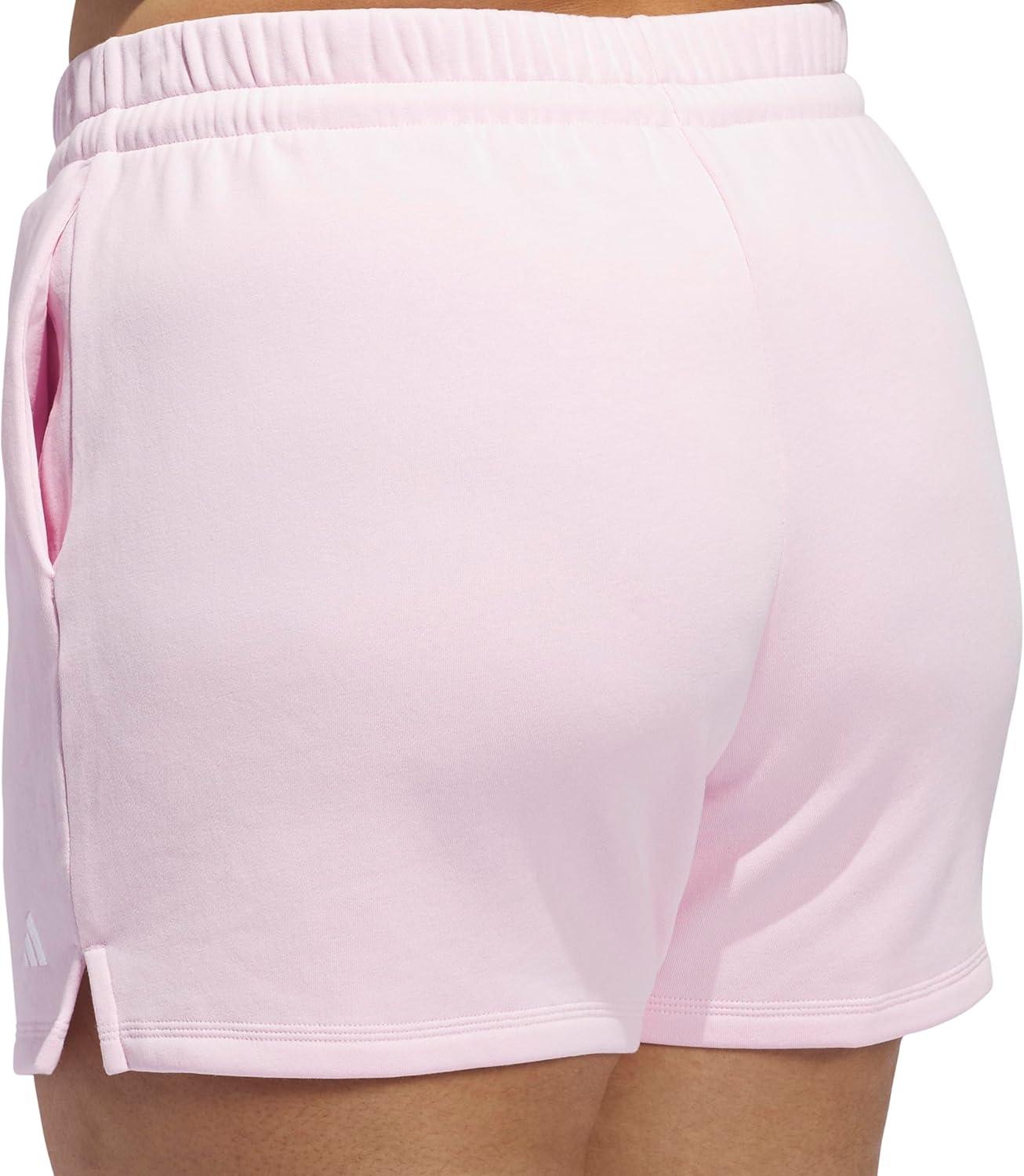 image:imageadidas Womens Essentials Small Logo Feelcozy ShortsClear Pink