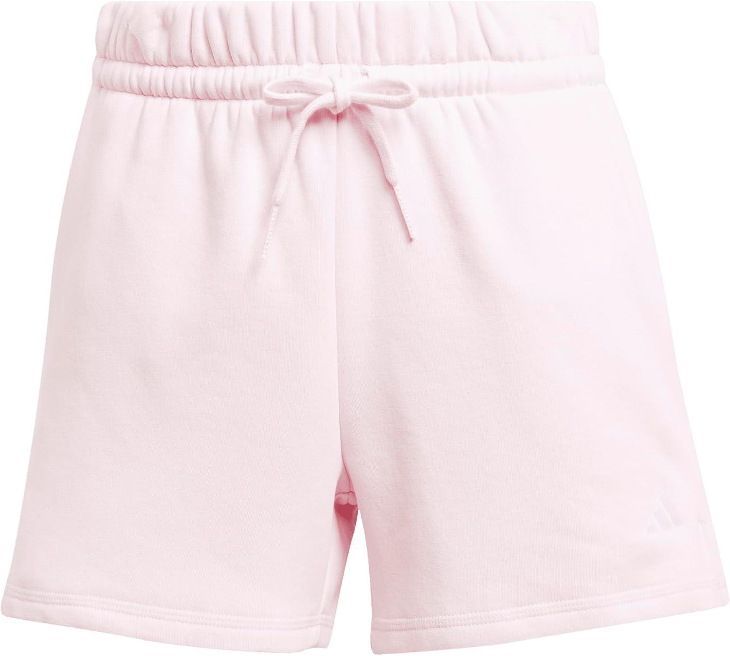 image:imageadidas Womens Essentials Small Logo Feelcozy ShortsClear PinkWhite
