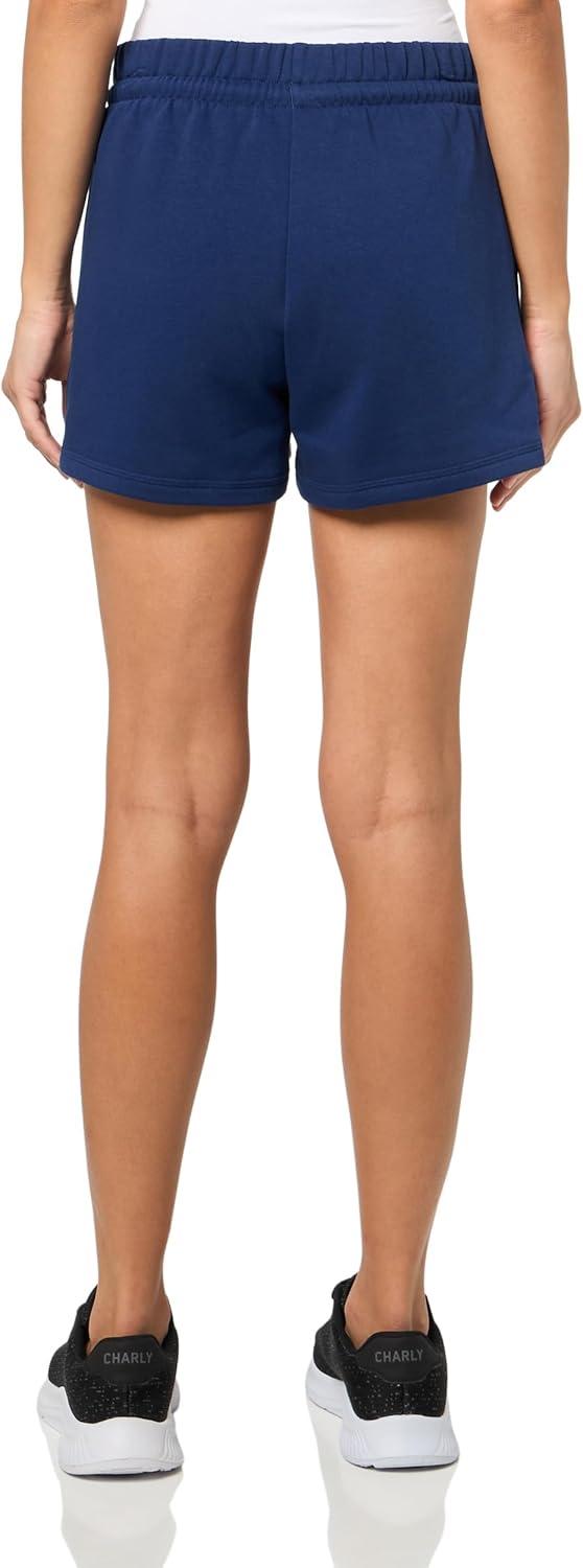 image:imageadidas Womens Essentials Small Logo Feelcozy ShortsDark BlueWhite