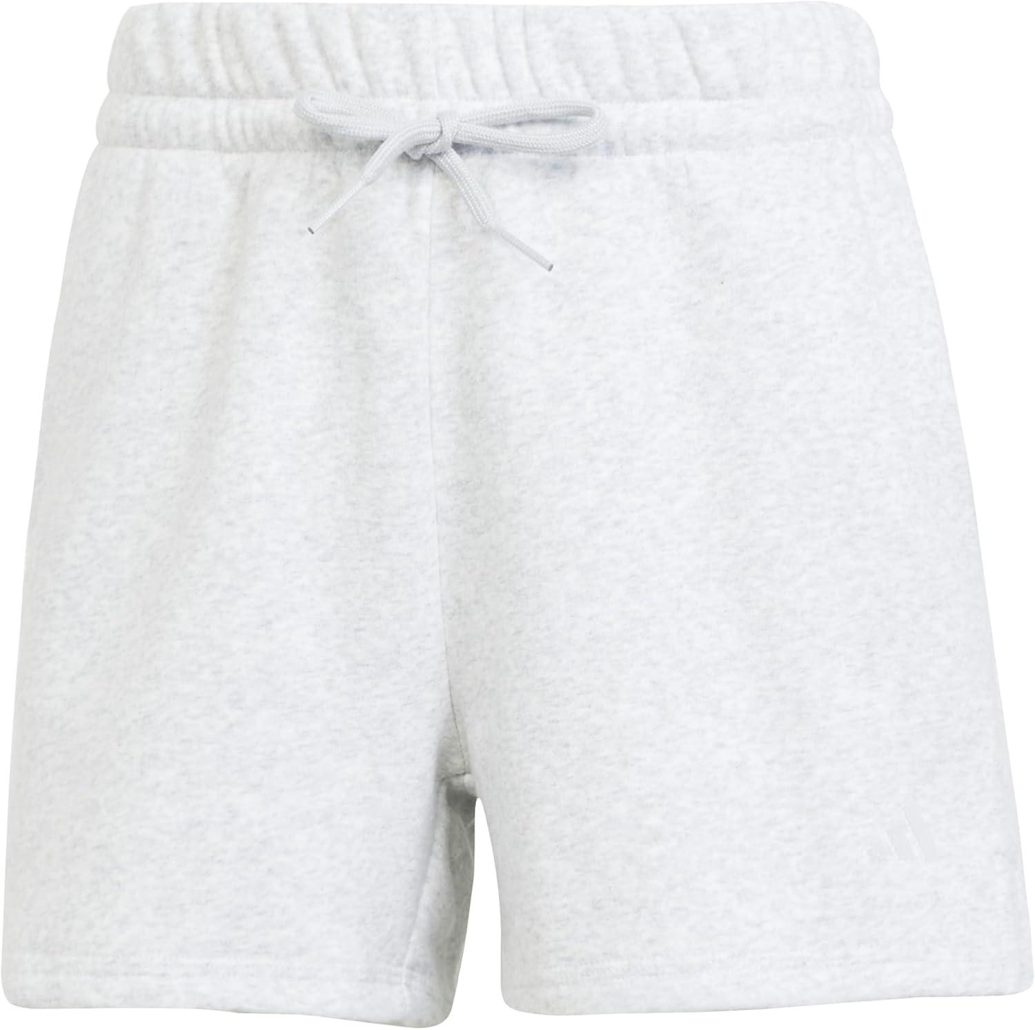 image:imageadidas Womens Essentials Small Logo Feelcozy ShortsLight Grey HeatherWhite