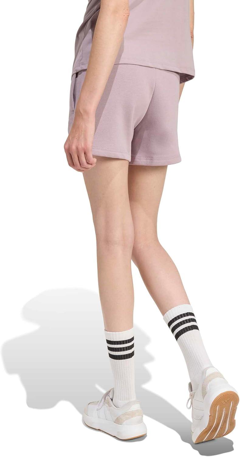 image:imageadidas Womens Essentials Small Logo Feelcozy ShortsPreloved FigWhite