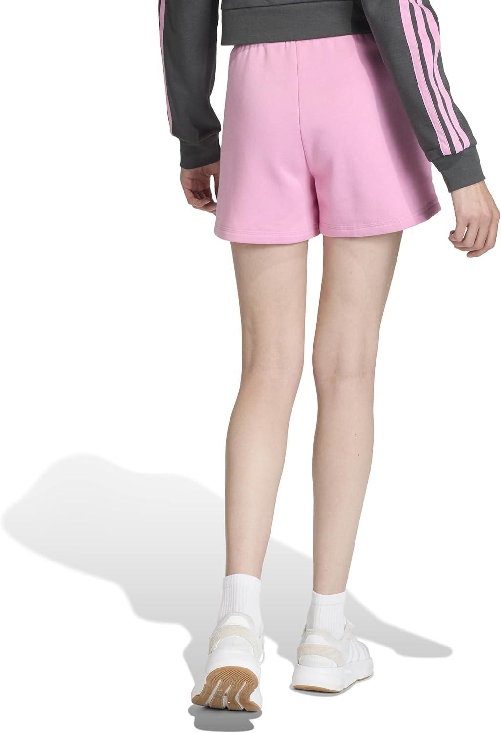 image:imageadidas Womens Essentials Small Logo Feelcozy ShortsSt Tropic BloomWhite