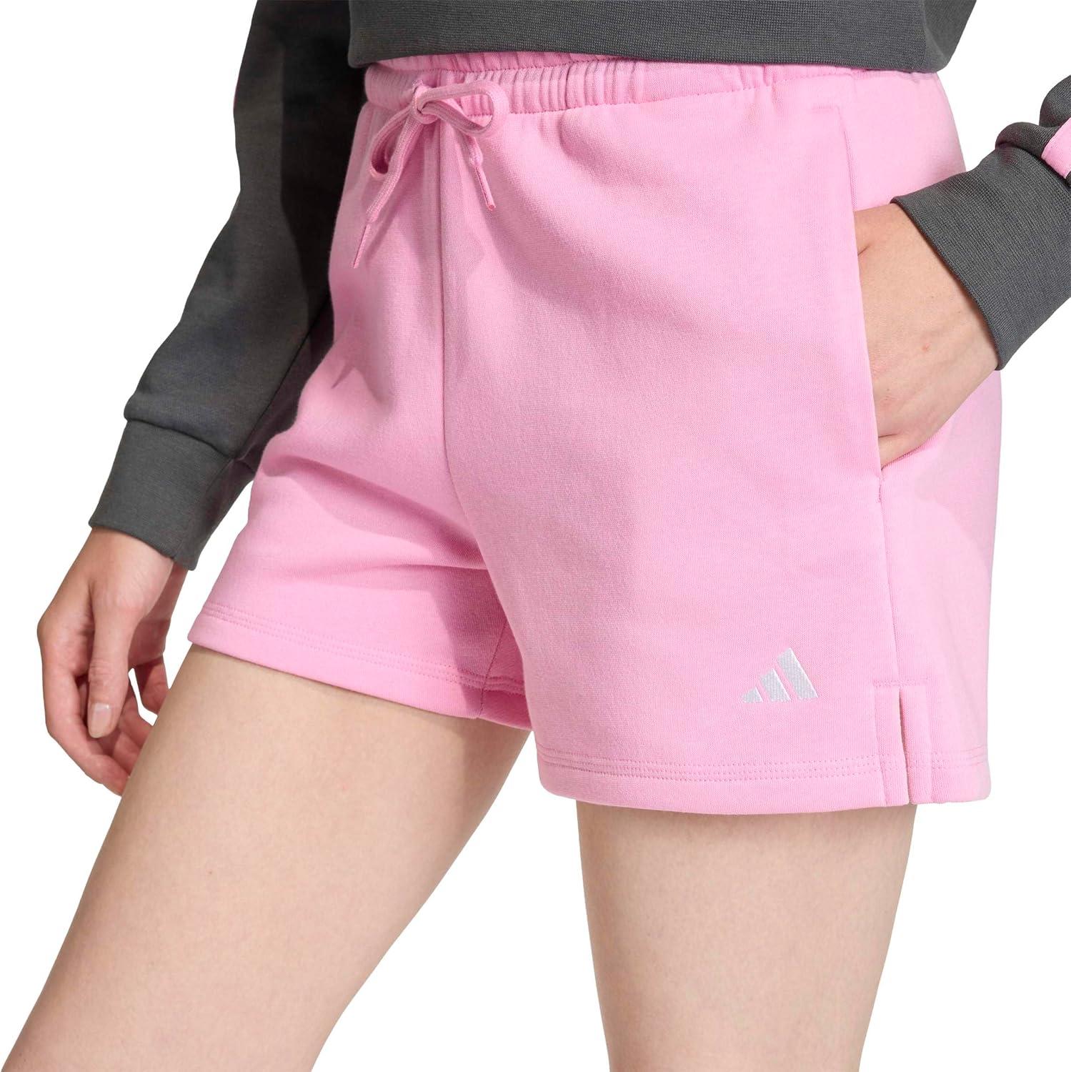 image:imageadidas Womens Essentials Small Logo Feelcozy ShortsSt Tropic BloomWhite