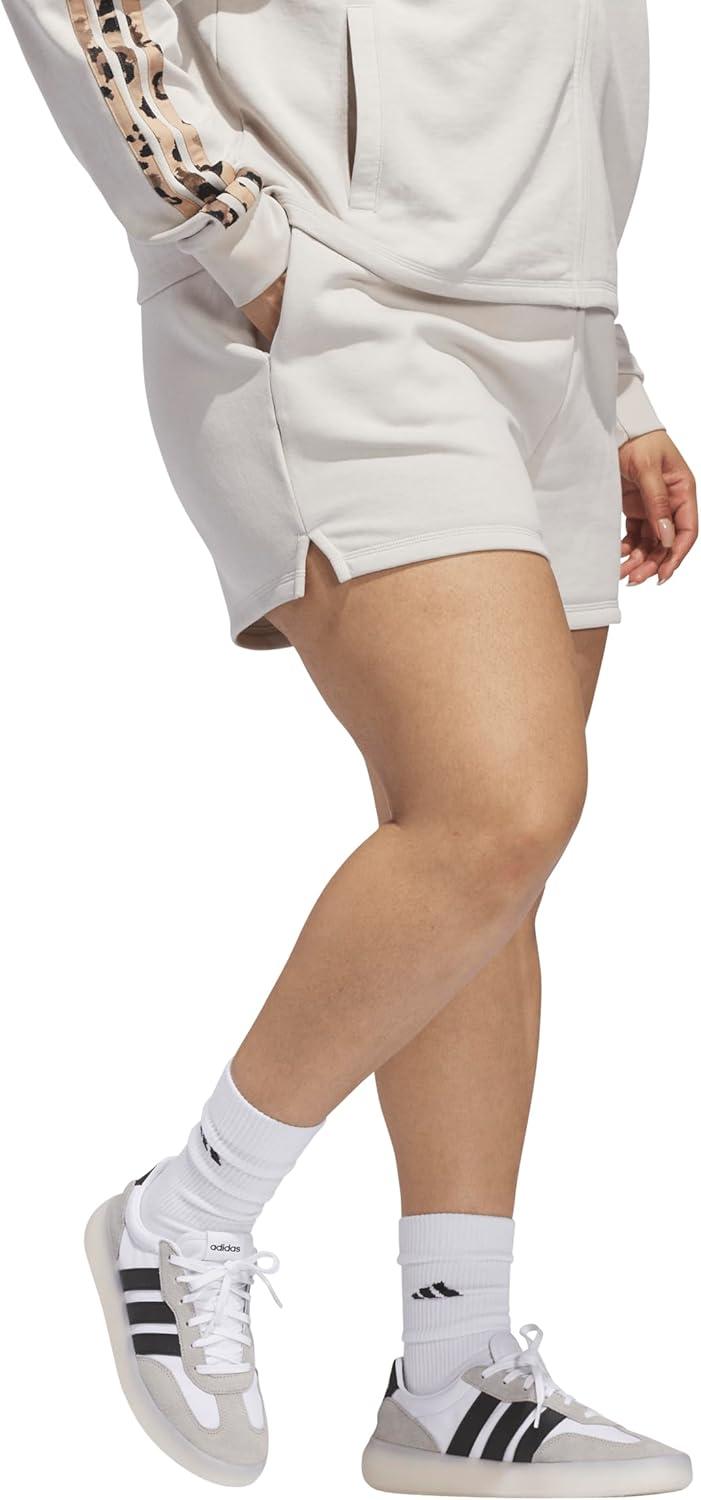 image:imageadidas Womens Essentials Small Logo Feelcozy ShortsWonder Alumina