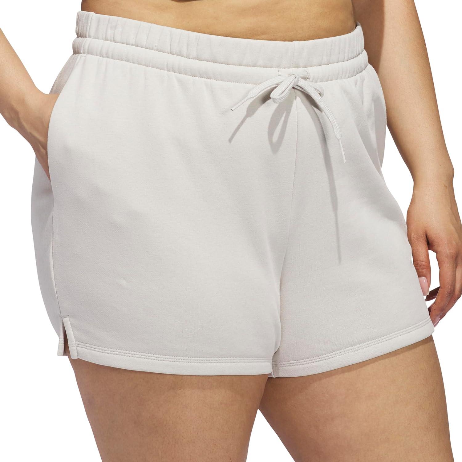 image:imageadidas Womens Essentials Small Logo Feelcozy ShortsWonder Alumina