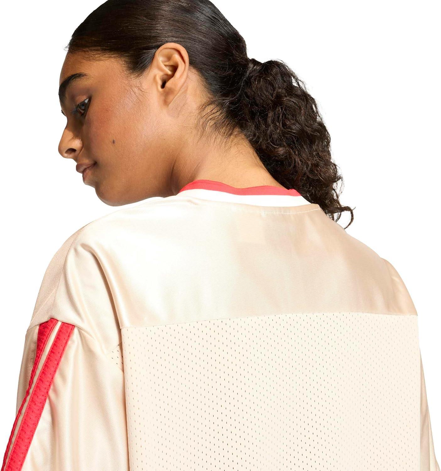 image:imageadidas Womens Stadium Mesh TShirtCrystal LinenOff WhitePure Ruby