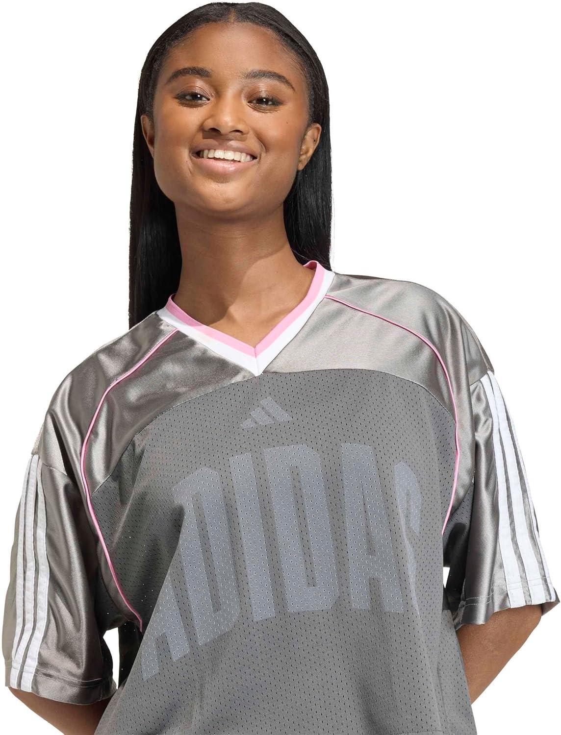 image:imageadidas Womens Stadium Mesh TShirtGreySolid GreySt Tropic Bloom
