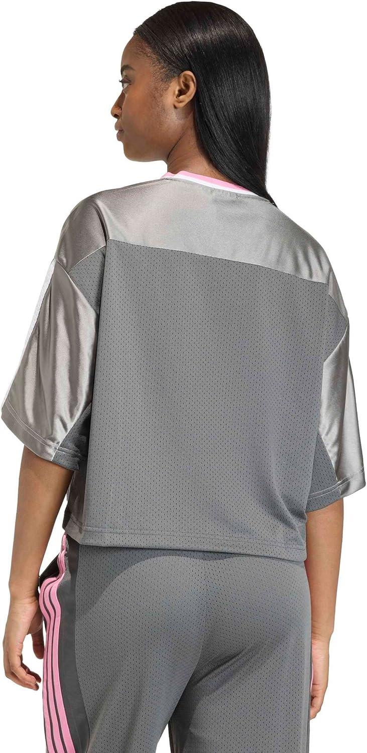 image:imageadidas Womens Stadium Mesh TShirtGreySolid GreySt Tropic Bloom