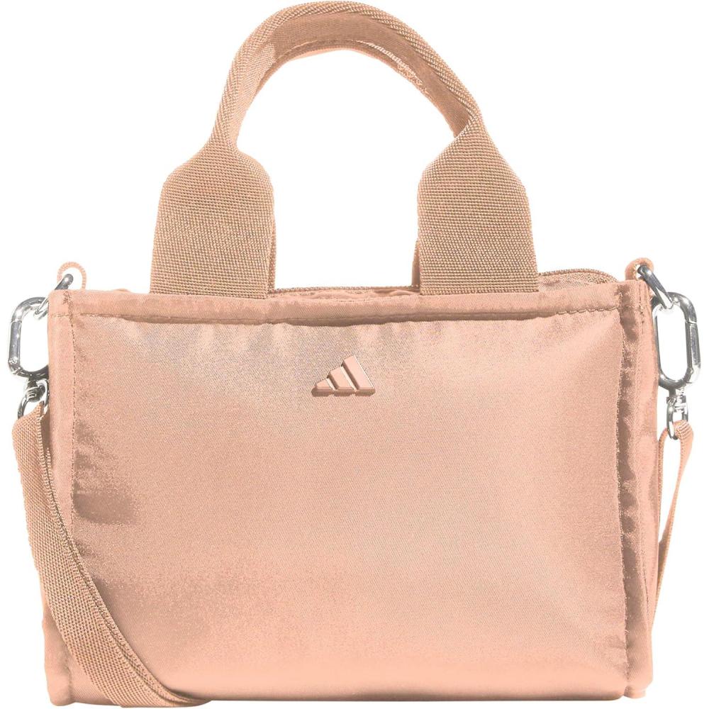 image:imageadidas Micro Mini Tote Handbag Premium Crossbody BagBlush PinkSilver Metallic