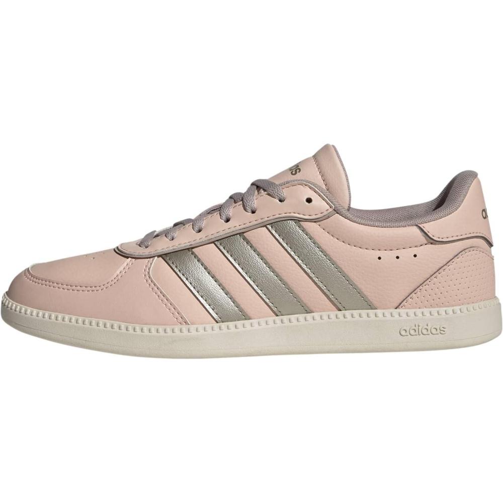 image:imageadidas Womens Breaknet Sleek SneakersBlush PinkCyber MetallicWonder White