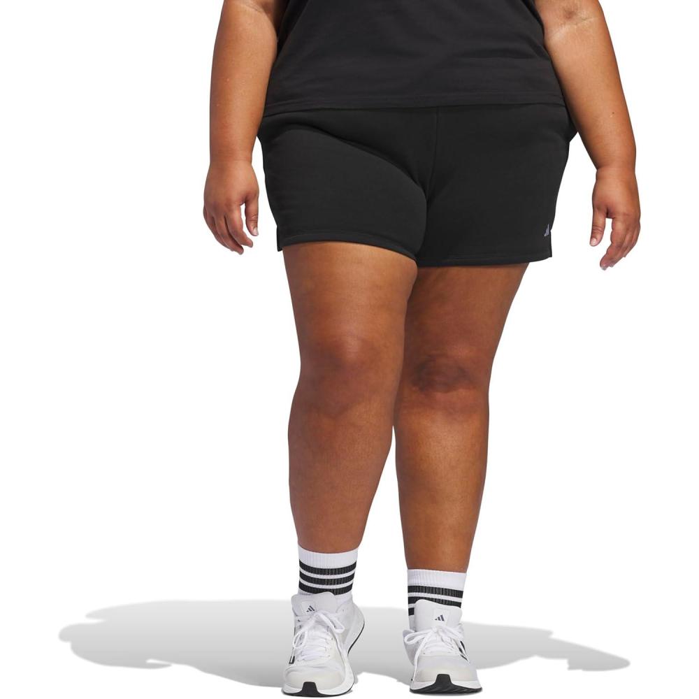 image:imageadidas Womens Essentials Small Logo Feelcozy ShortsBlackWhite