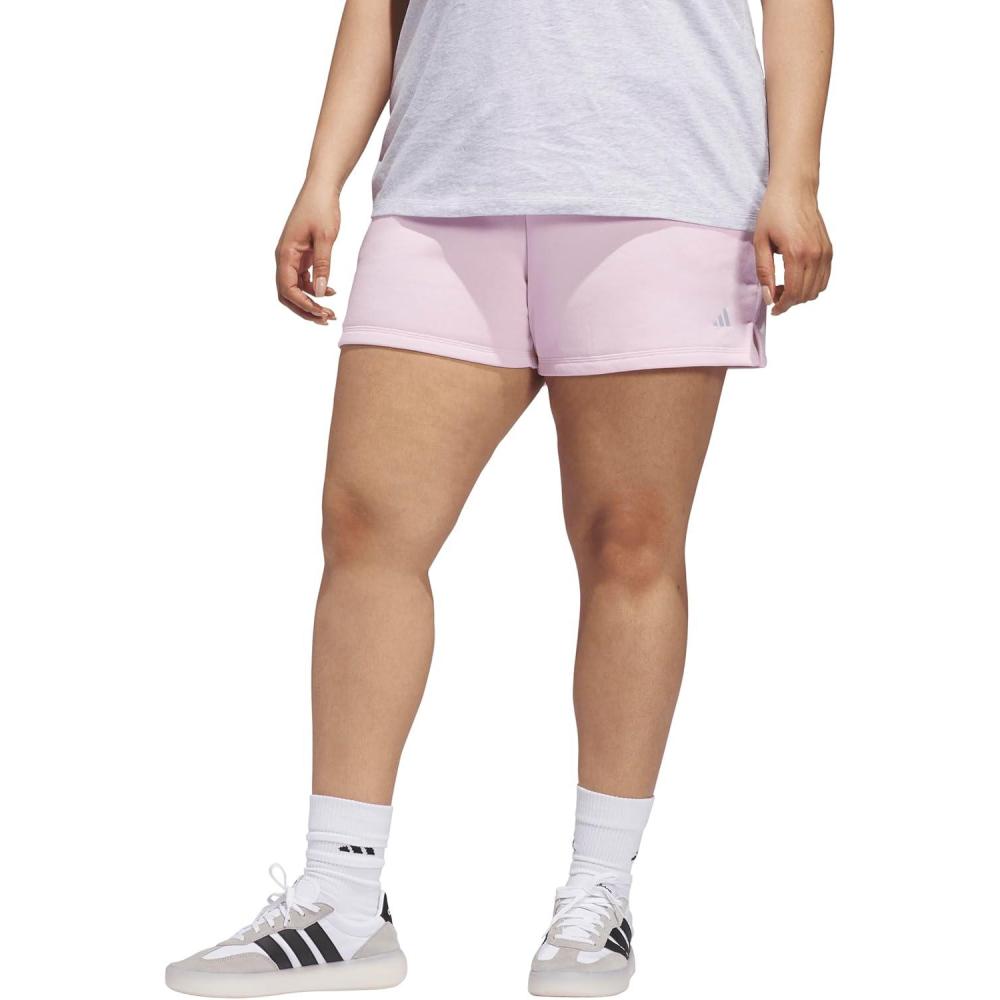 image:imageadidas Womens Essentials Small Logo Feelcozy ShortsClear Pink