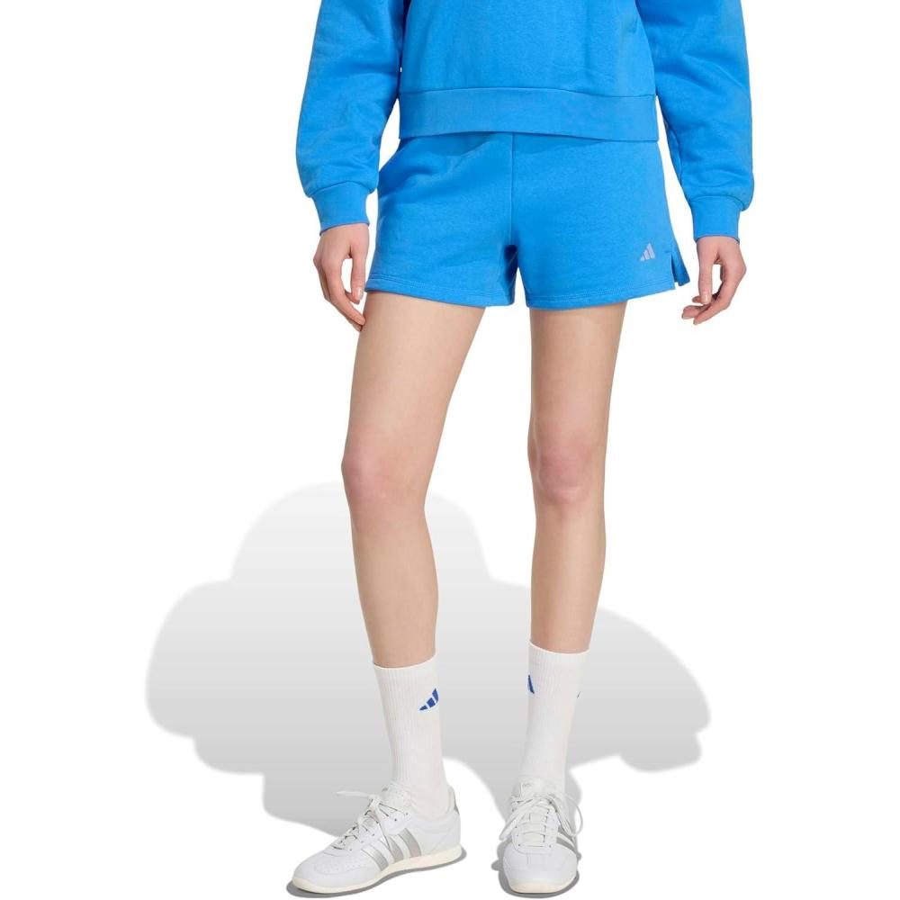 image:imageadidas Womens Essentials Small Logo Feelcozy ShortsRay BlueWhite