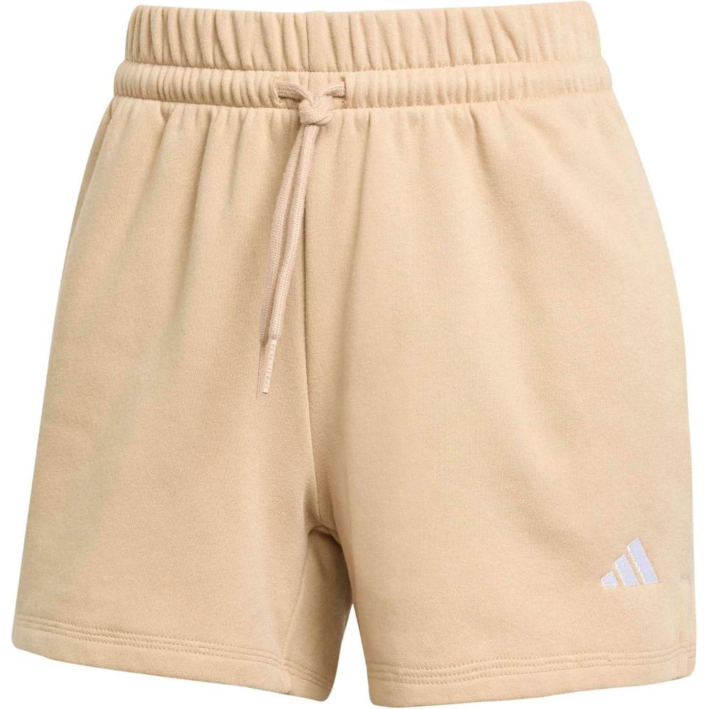 image:imageadidas Womens Essentials Small Logo Feelcozy ShortsWarm SandstoneWhite