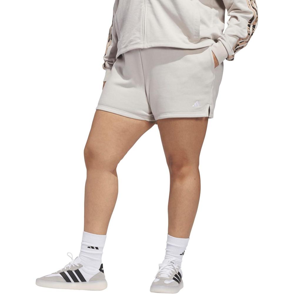 image:imageadidas Womens Essentials Small Logo Feelcozy ShortsWonder Alumina