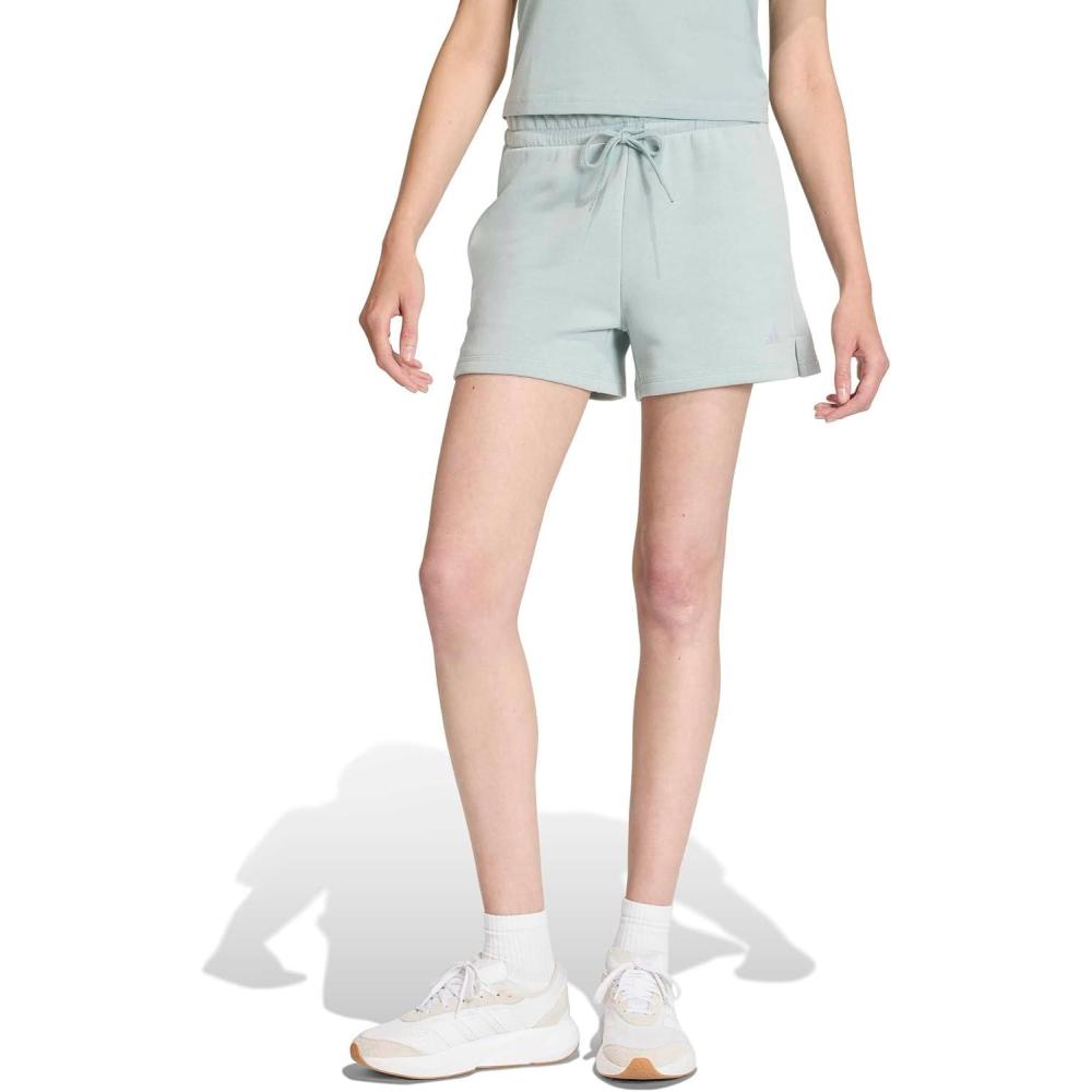 image:imageadidas Womens Essentials Small Logo Feelcozy ShortsWonder SageWhite