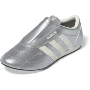 adidas Womens Tekwen Slip On Sneakers Shoes Casual – Silver(Matte Silver/Off White/Black)
