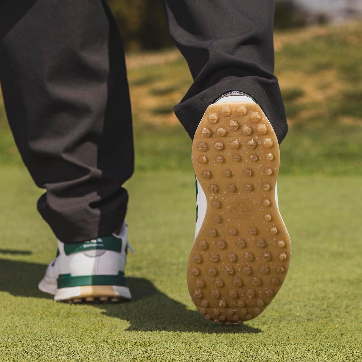 image:imageAdidas Mens S2g Spikeless Leather 24 Golf ShoesFootwear WhiteCollegiate GreenGum 4