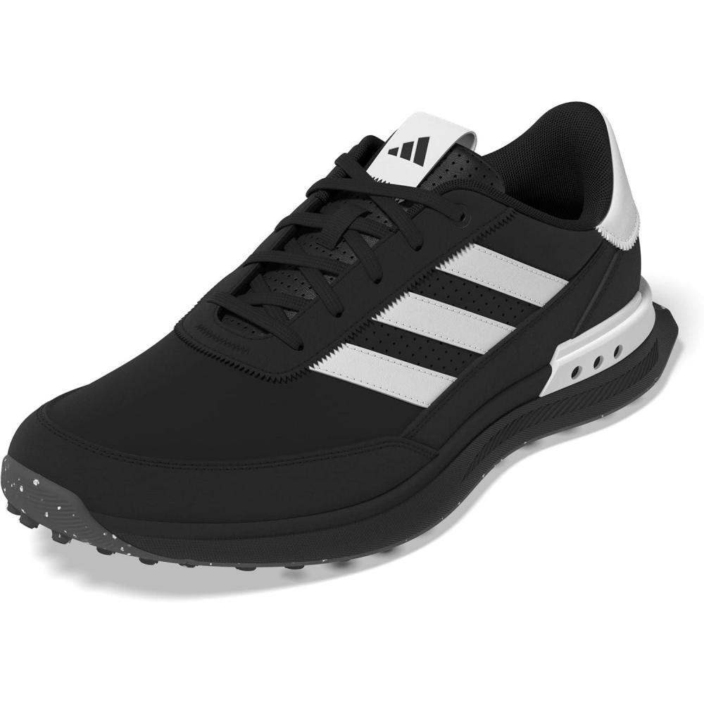 image:imageAdidas Mens S2g Spikeless Leather 24 Golf ShoesCore BlackFootwear WhiteIron Metallic