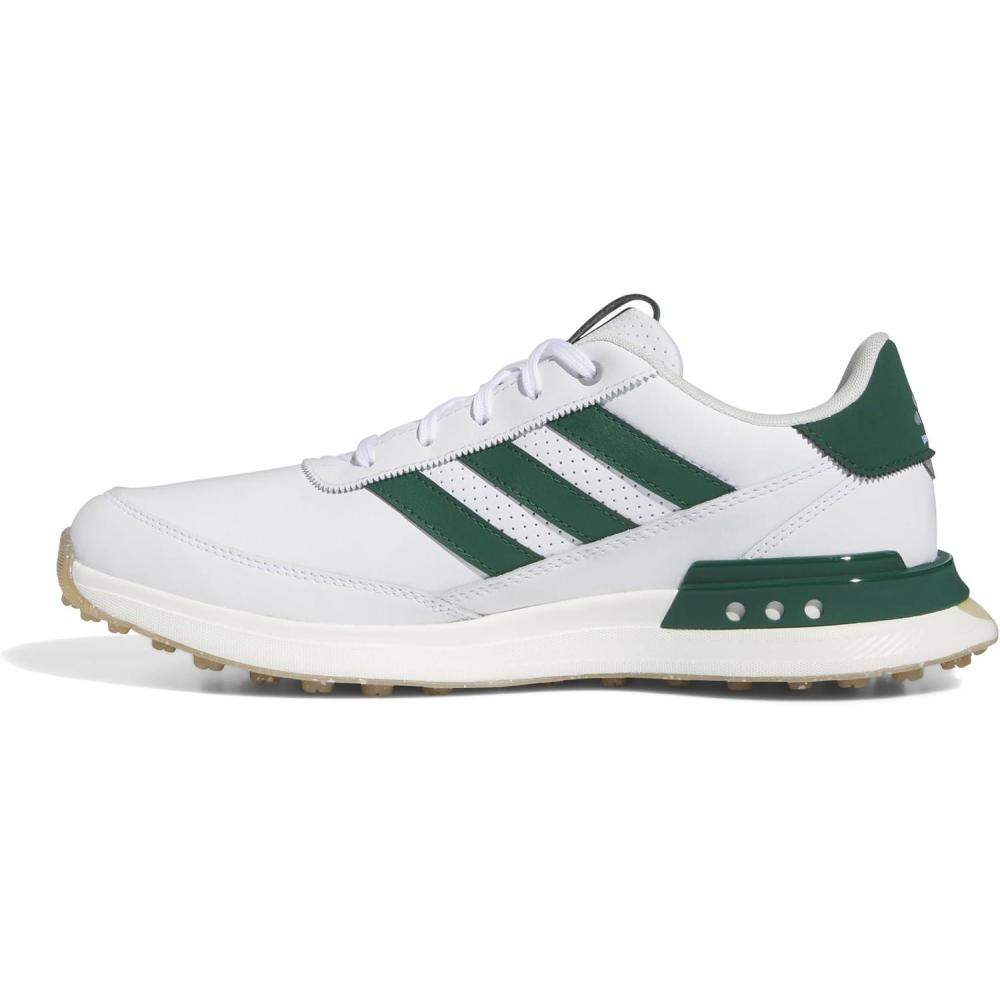image:imageAdidas Mens S2g Spikeless Leather 24 Golf ShoesFootwear WhiteCollegiate GreenGum 4