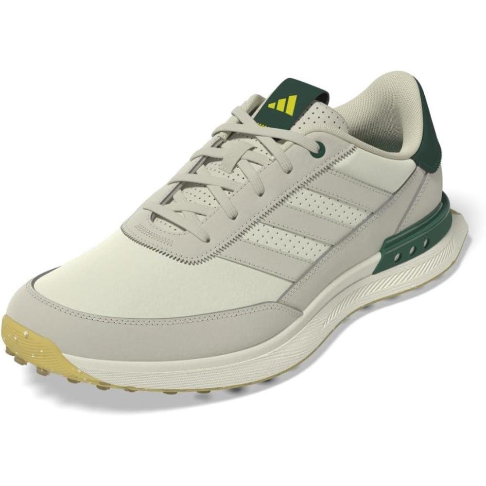 image:imageAdidas Mens S2g Spikeless Leather 24 Golf ShoesOff WhiteAluminaCollegiate Green