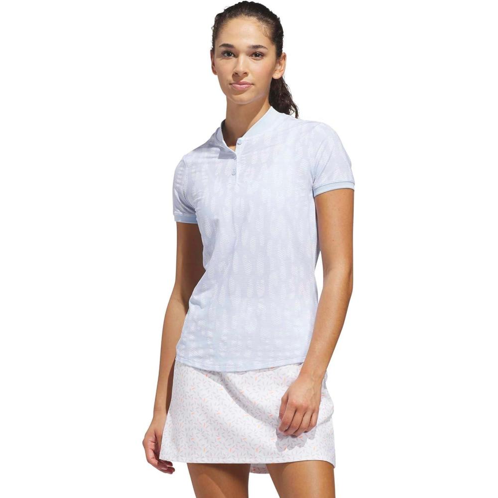 image:imageadidas Womens ULTIMATE365 Jacquard Climacool Polo ShirtCrystal Sky