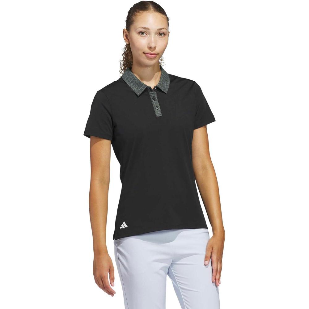 image:imageadidas Womens Ultimate365 Grid Climacool PoloBlack