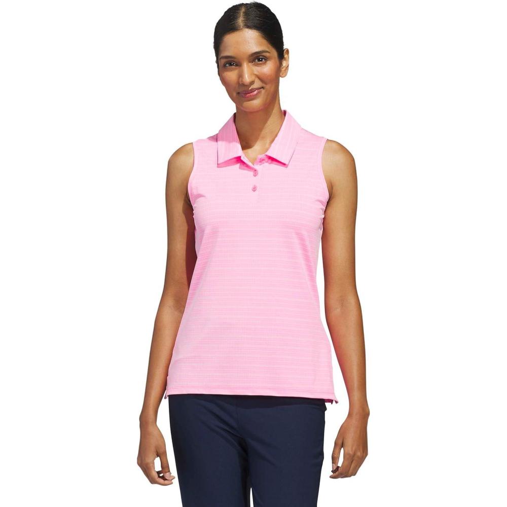 image:imageadidas Womens Ultimate365 Jacquard Sleeveless PoloLucid Pink