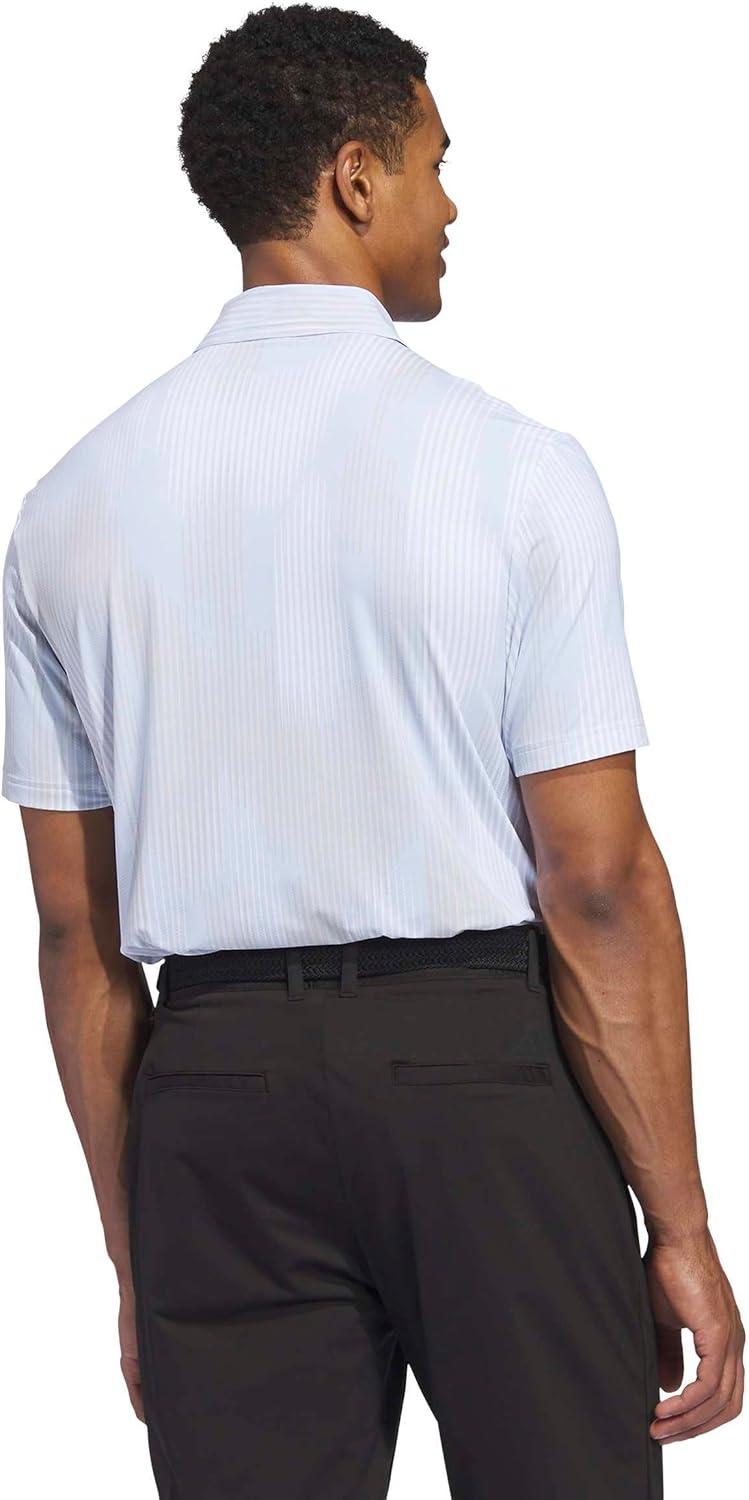 image:imageadidas Golf Mens Ultimate365 Tour Cool Feel Print Polo ShirtCrystal Sky