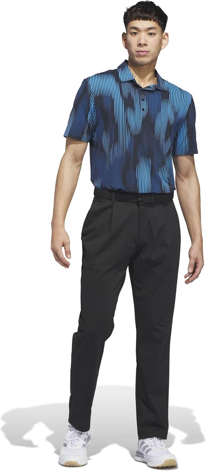 image:imageadidas Golf Mens Ultimate365 Tour Cool Feel Print Polo ShirtLucid Ray Blue