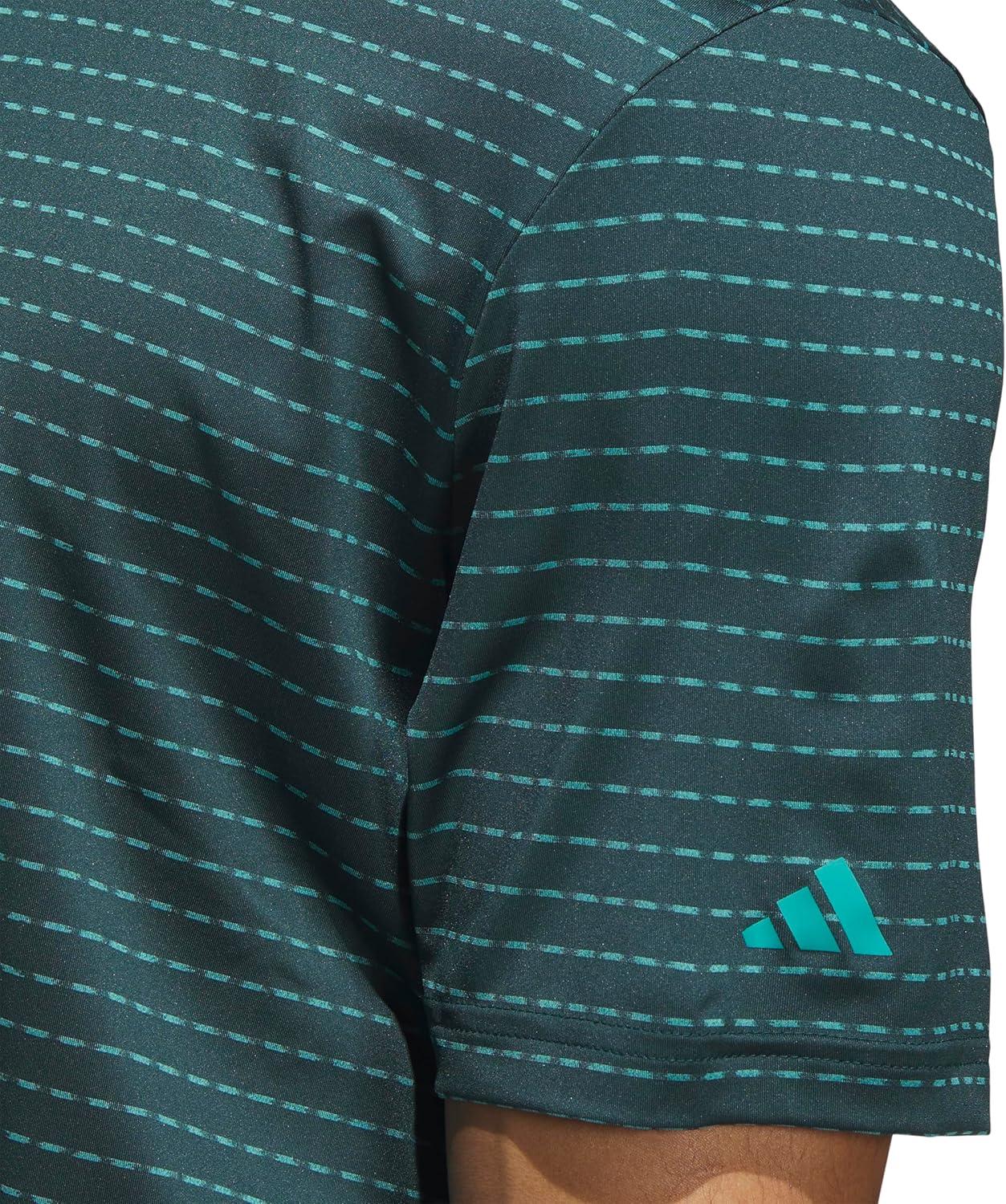 image:imageadidas Mens Ultimate365 Dash Stripe Polo ShirtAurora IvyPure Teal