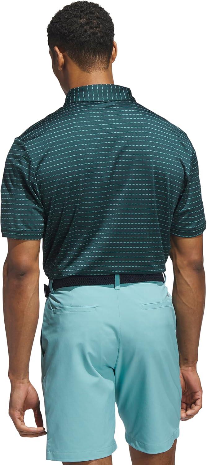 image:imageadidas Mens Ultimate365 Dash Stripe Polo ShirtAurora IvyPure Teal