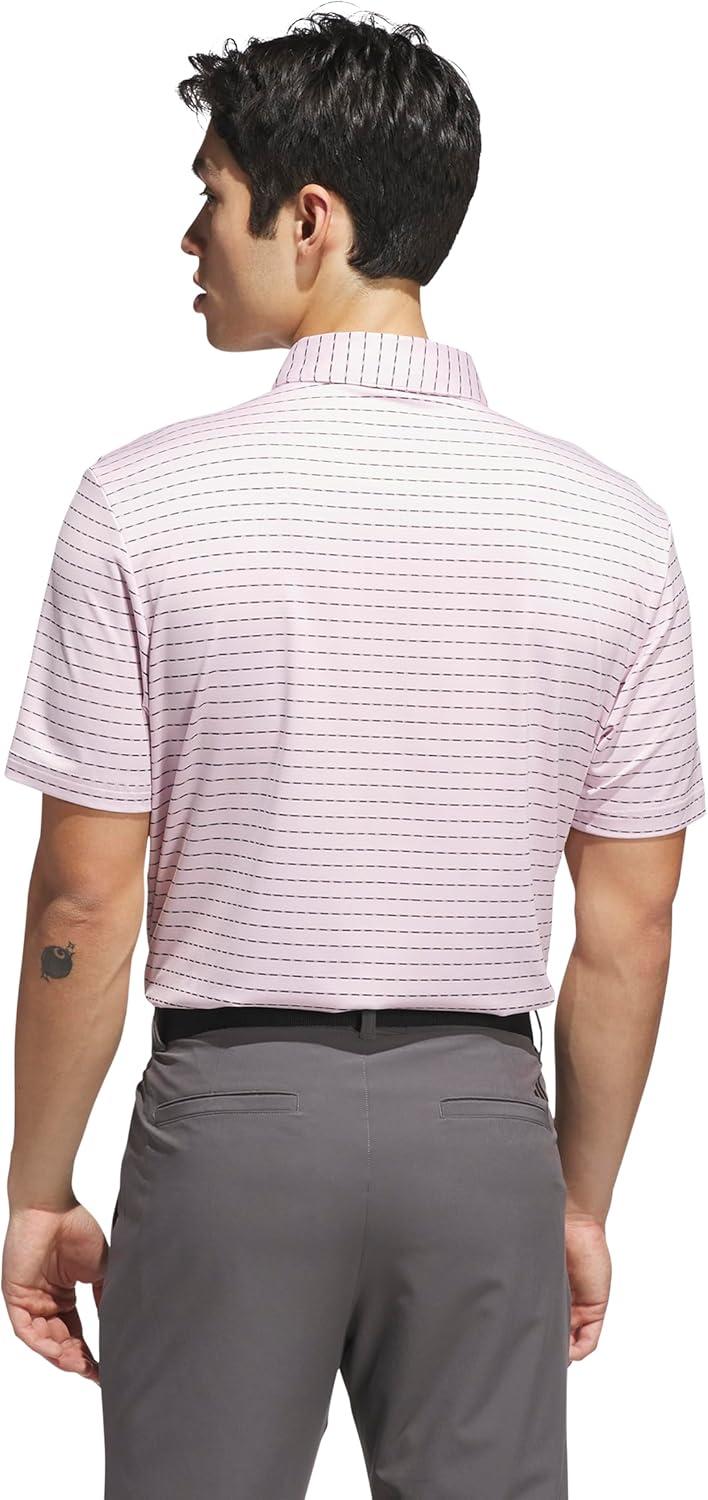 image:imageadidas Mens Ultimate365 Dash Stripe Polo ShirtClear PinkBlack