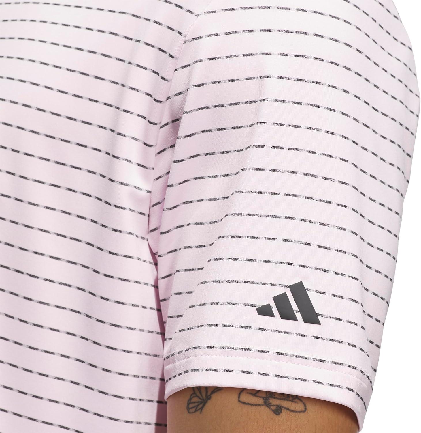 image:imageadidas Mens Ultimate365 Dash Stripe Polo ShirtClear PinkBlack