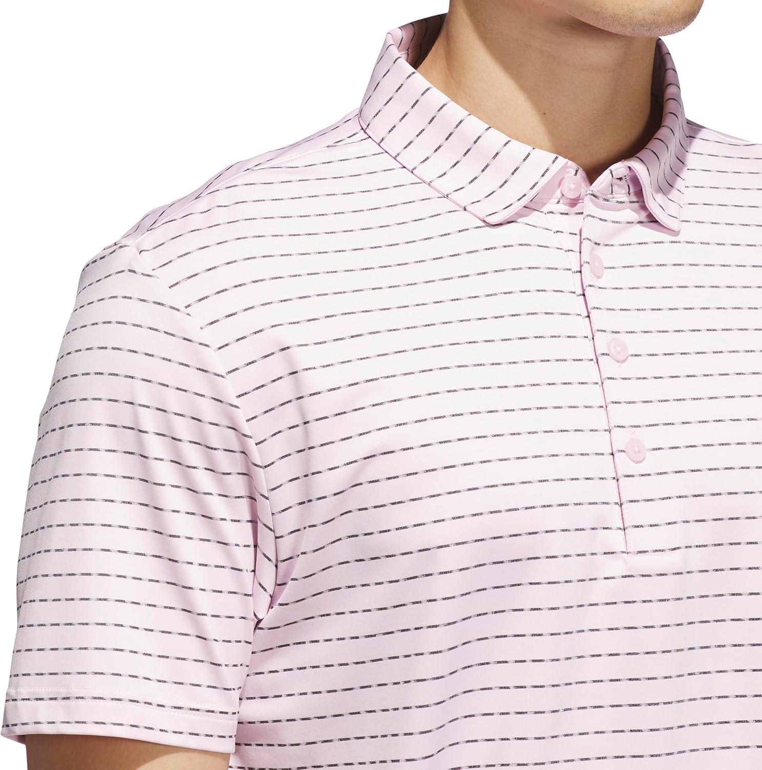 image:imageadidas Mens Ultimate365 Dash Stripe Polo ShirtClear PinkBlack