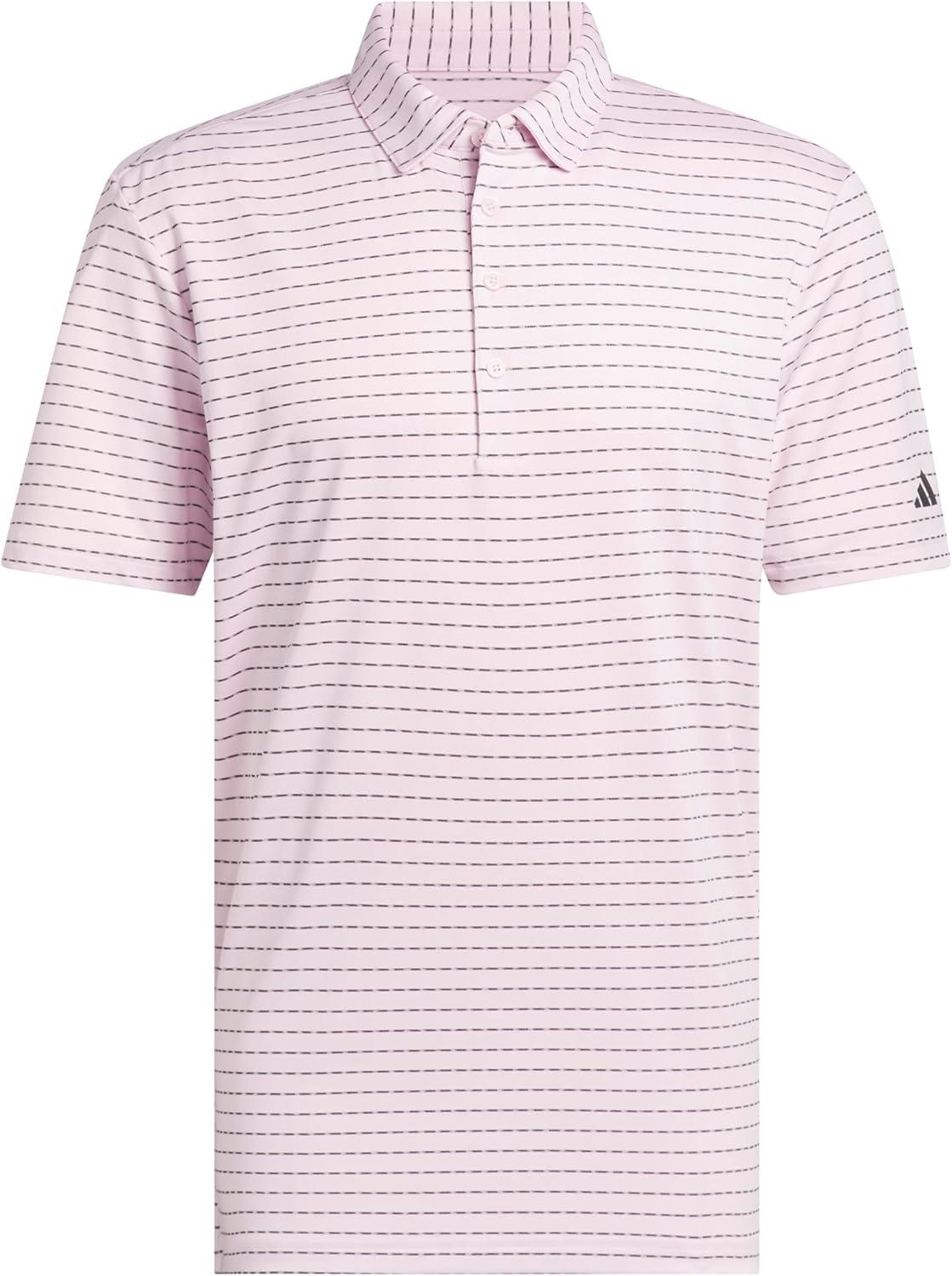 image:imageadidas Mens Ultimate365 Dash Stripe Polo ShirtClear PinkBlack