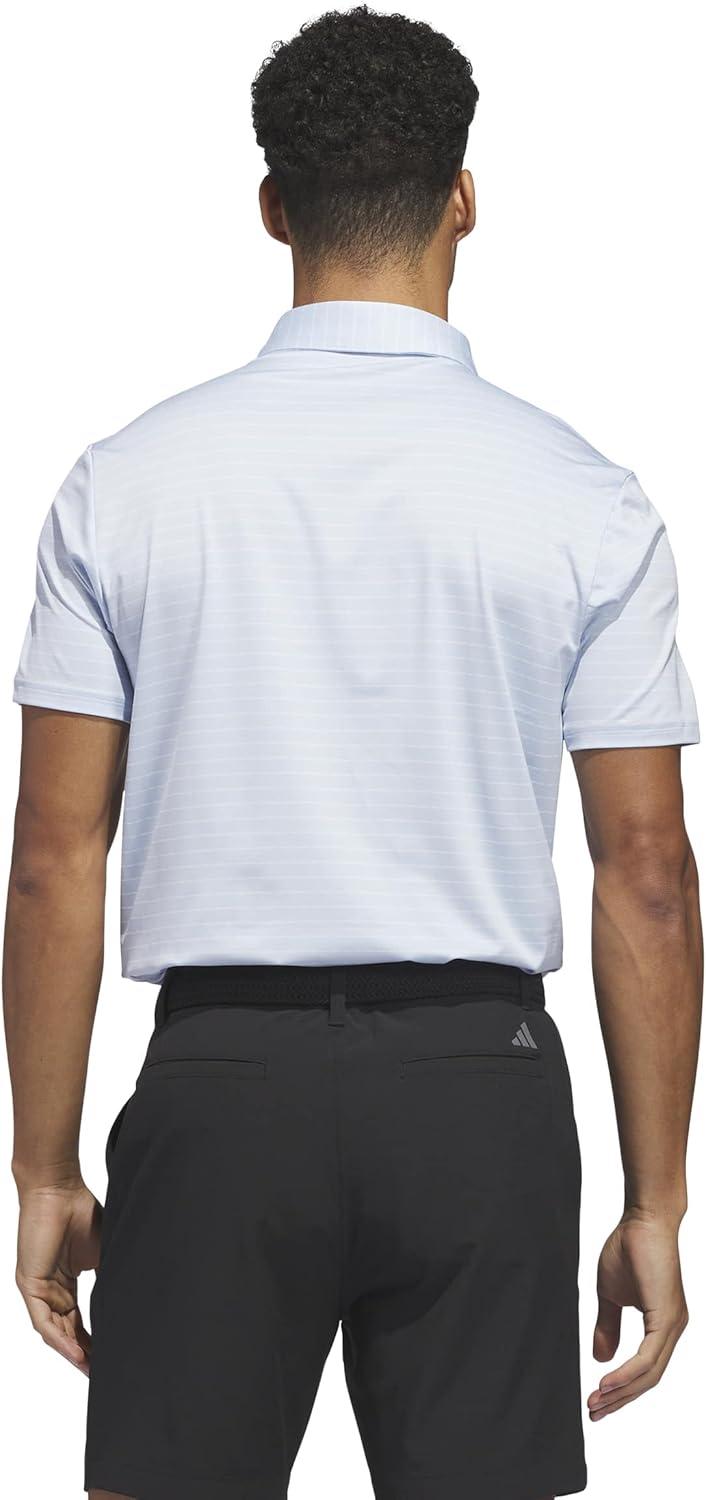 image:imageadidas Mens Ultimate365 Dash Stripe Polo ShirtCrystal Sky White