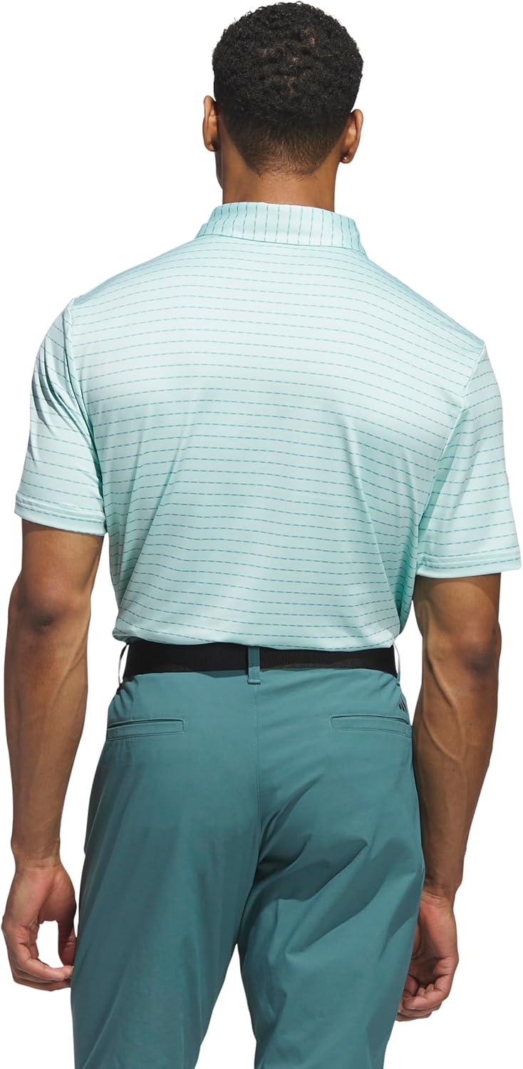 image:imageadidas Mens Ultimate365 Dash Stripe Polo ShirtSemi Flash AquaMint Tone