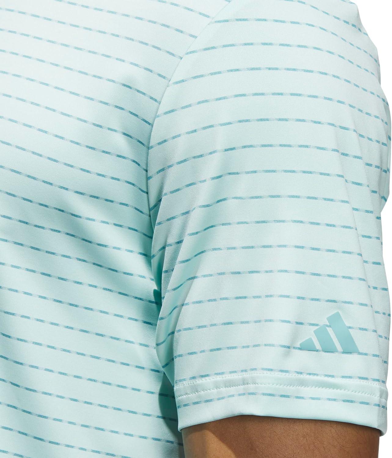 image:imageadidas Mens Ultimate365 Dash Stripe Polo ShirtSemi Flash AquaMint Tone