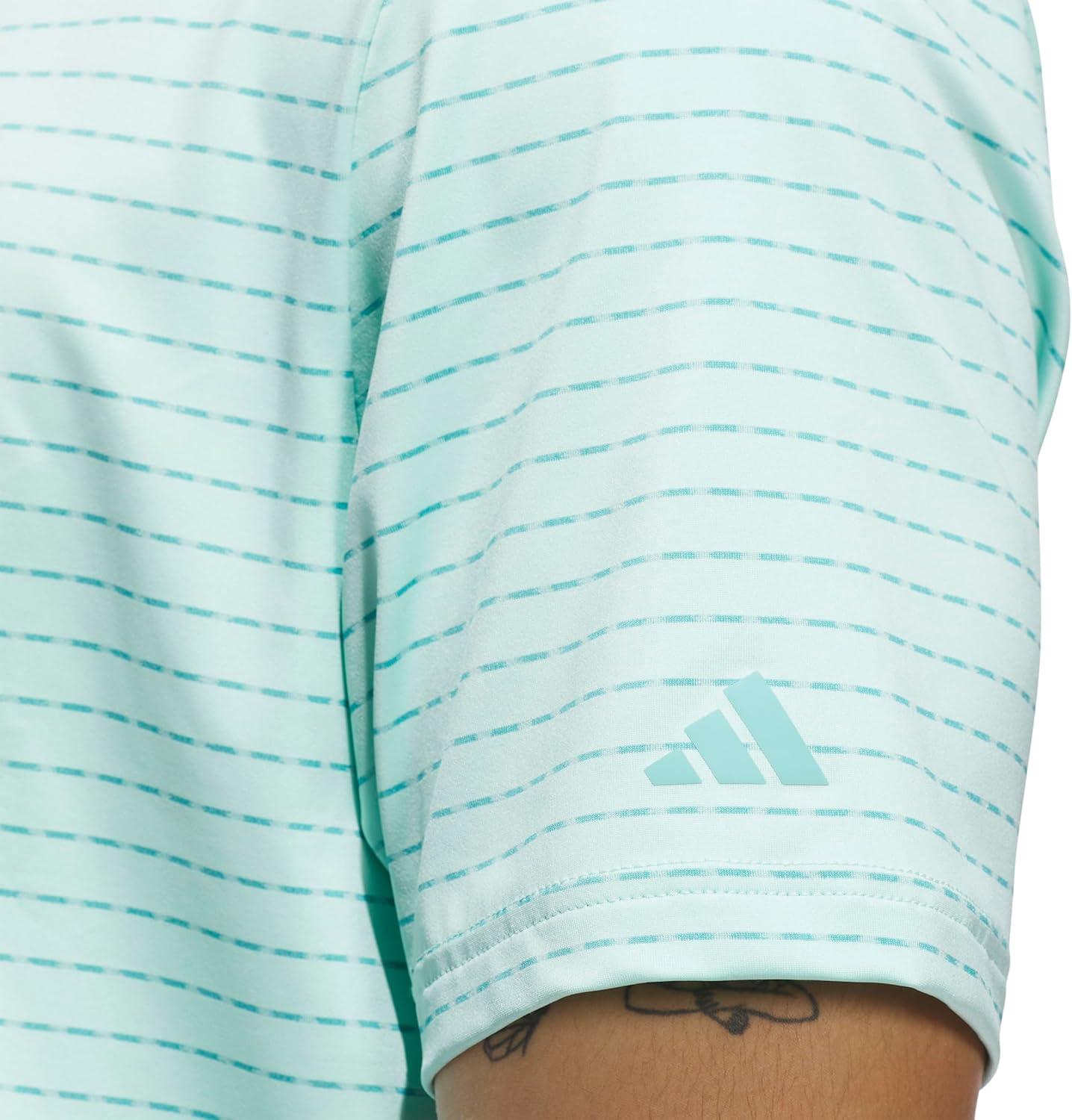 image:imageadidas Mens Ultimate365 Dash Stripe Polo ShirtWhiteLime Burst