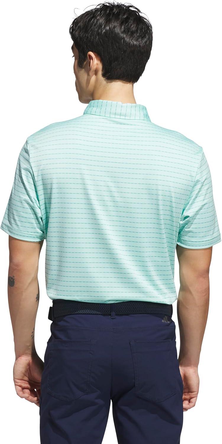 image:imageadidas Mens Ultimate365 Dash Stripe Polo ShirtWhiteLime Burst