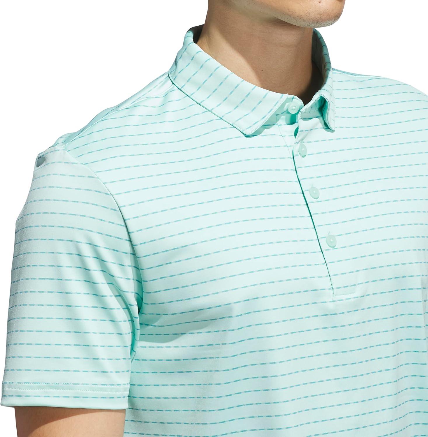 image:imageadidas Mens Ultimate365 Dash Stripe Polo ShirtWhiteLime Burst
