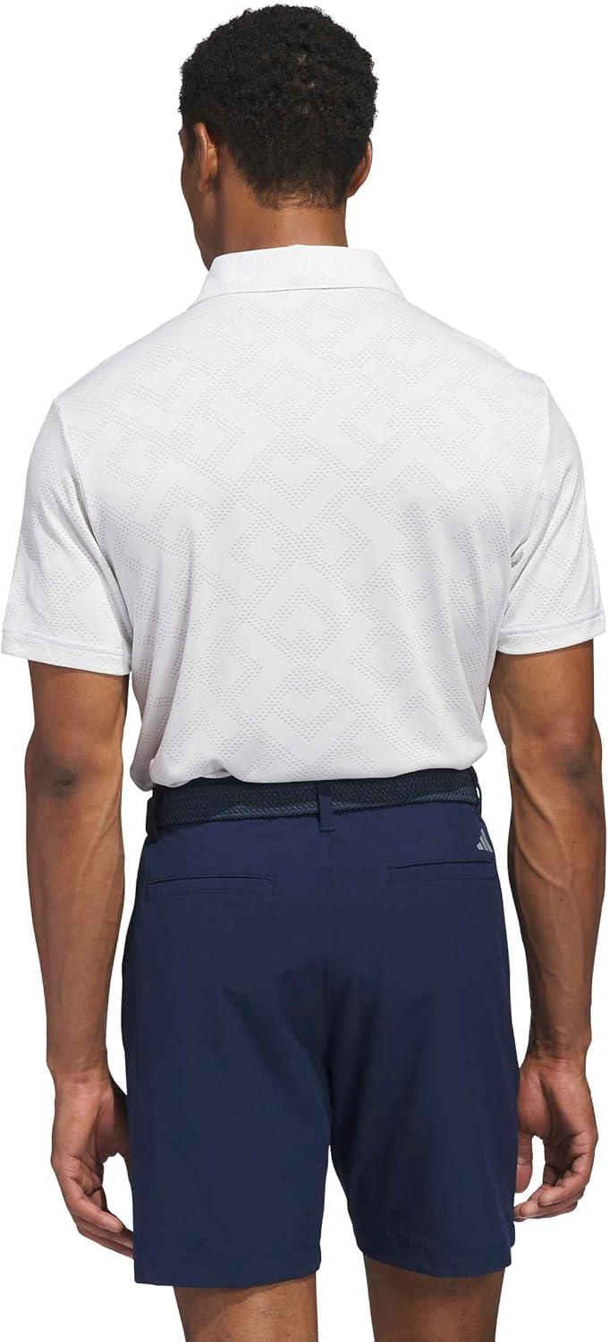 image:imageadidas Mens Ultimate365 Jacquard Climacool Polo ShirtWhite Grey Two