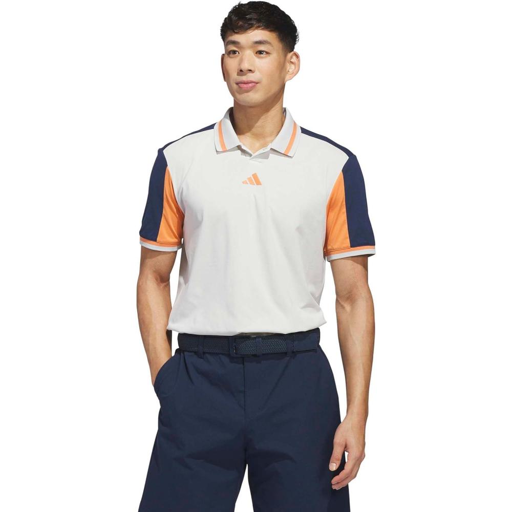 image:imageadidas Golf Mens Beyond Vent Polo ShirtOrbit Grey Collegiate Navy